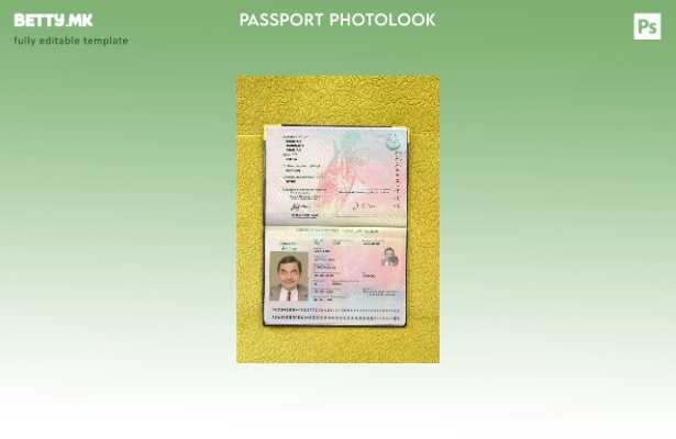 Модерен стил Шаблон за изглед на пасош на Унијата Дес Комор